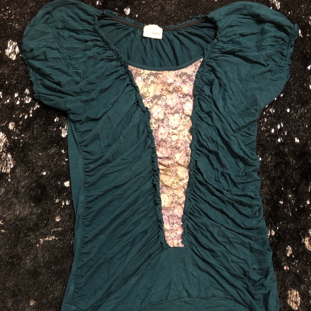 Daytrip Green Short Sleeve Blouse